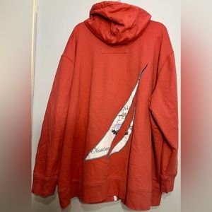 Men’s 5X Nautica Zip-Up Heavy Sweatshirt, salmon color